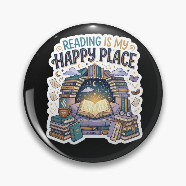 Item preview, Reading Is My Happy Place Book Lover Design designed and sold by Pixel Analytics.