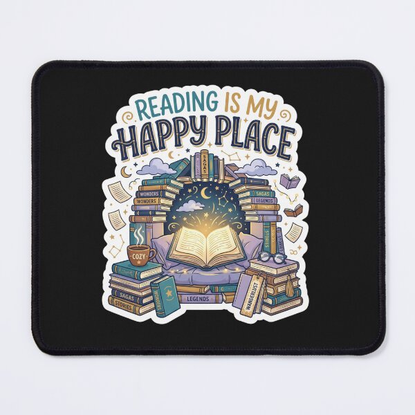 Item preview, Reading Is My Happy Place Book Lover Design designed and sold by Pixel Analytics.
