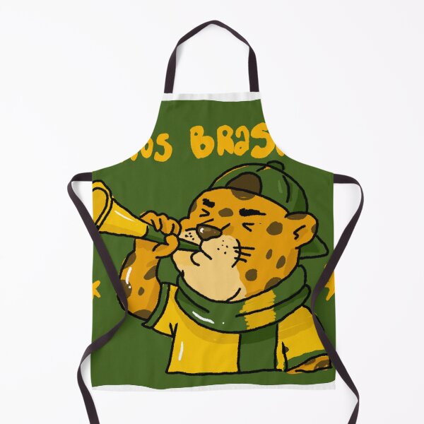 Item preview, Awkward Animal Hat Club – Vamos Brasil! | Cute Leopard Football Fan Sticker designed and sold by chupichapa.