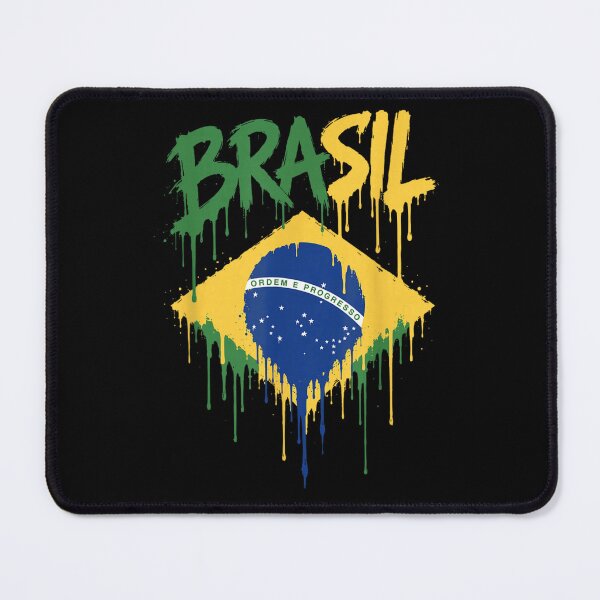 Item preview, Patriotic Brazil Flag Paint Drip Splash Effect Brasil National Pride Design designed and sold by Phil Ben.