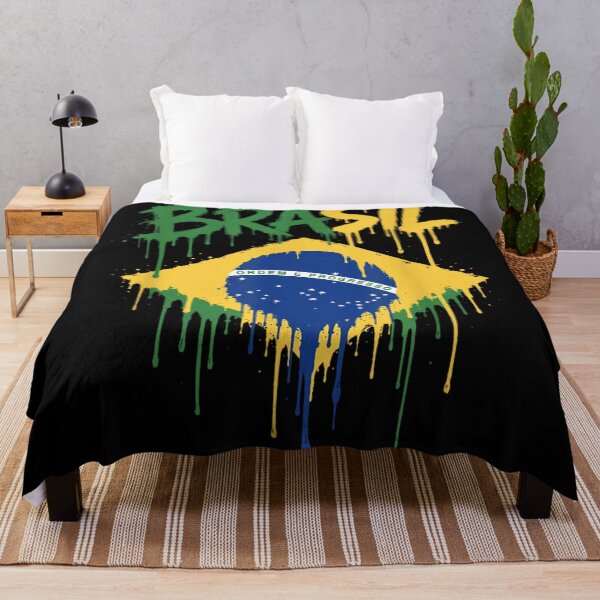 Item preview, Patriotic Brazil Flag Paint Drip Splash Effect Brasil National Pride Design designed and sold by Phil Ben.