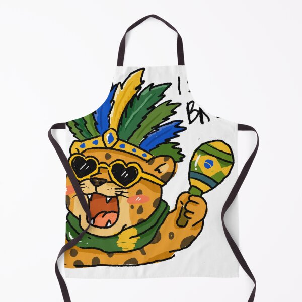 Item preview, Awkward Animal Hat Club – I Survived Brazil | Funny Carnival Leopard Sticker designed and sold by chupichapa.