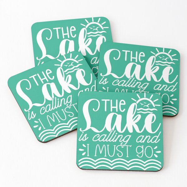 Item preview, Copy of The Lake Is Calling and I Must Go – Lake Life Adventure white Design designed and sold by EmeraldeaArt.