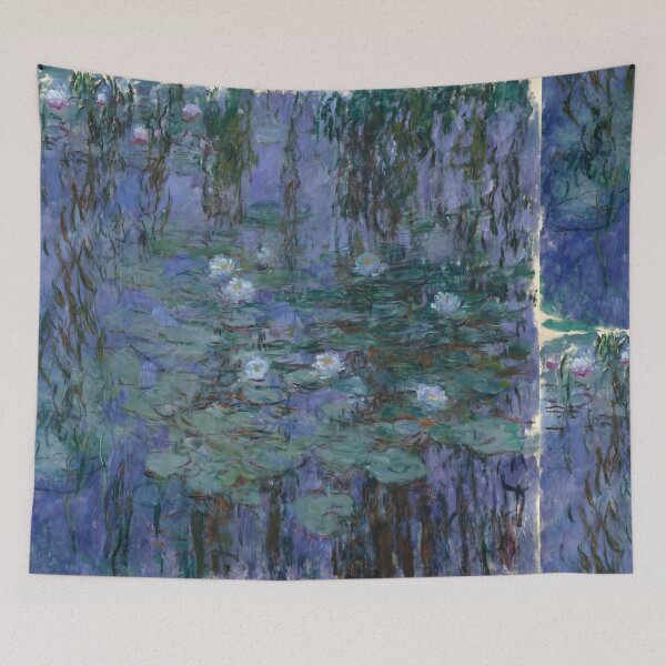 Item preview, Blue Water Lilies Pond Reflections designed and sold by artofuniverse.