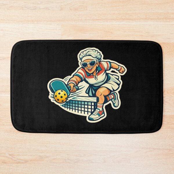 Item preview, Retro Pickleball Grandma — 80s Tennis Action Sticker designed and sold by Timeless Junction.