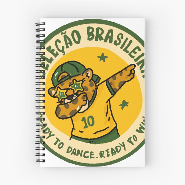 Item preview, Awkward Animal Hat Club – Seleção Brasileira | Dabbing Leopard Football Sticker designed and sold by chupichapa.