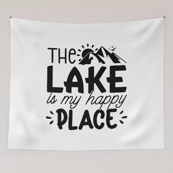 Item preview, The Lake Is My Happy Place – Peaceful Lake Life Design designed and sold by EmeraldeaArt.