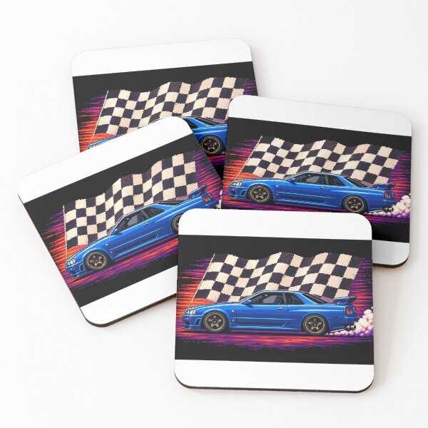 Item preview, JDM classic japanese sport car skyline pixel art designed and sold by Traceursniper.