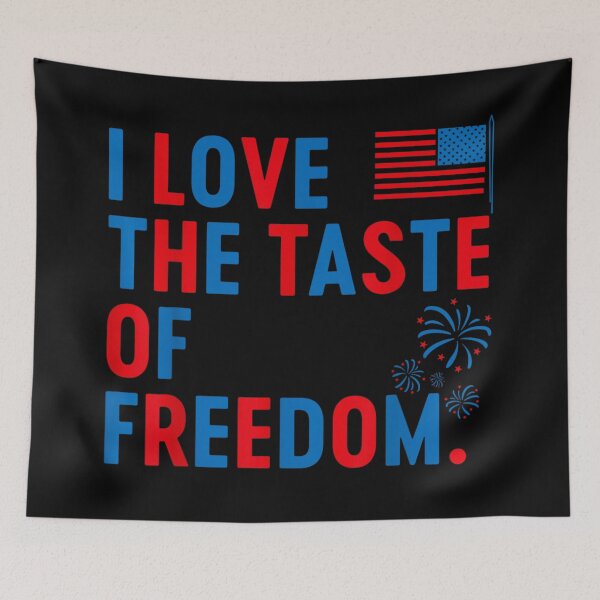 Item preview, Patriotic Fourth Of July 4th American Flag I Love The Taste Of Freedom designed and sold by Phil Ben.
