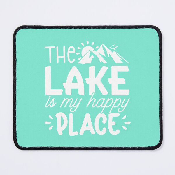 Item preview, The Lake Is My Happy Place white– Peaceful Lake Life Design designed and sold by EmeraldeaArt.