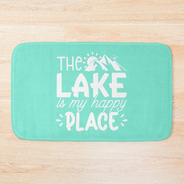 Item preview, The Lake Is My Happy Place white– Peaceful Lake Life Design designed and sold by EmeraldeaArt.
