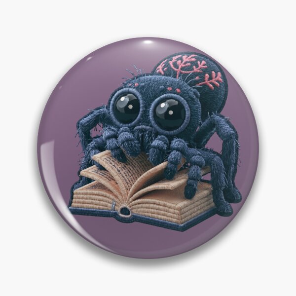 Item preview, Bookworm Spider Embroidery designed and sold by MegaNovaArt.