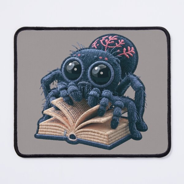Item preview, Bookworm Spider Embroidery designed and sold by MegaNovaArt.