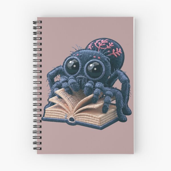 Item preview, Bookworm Spider Embroidery designed and sold by MegaNovaArt.