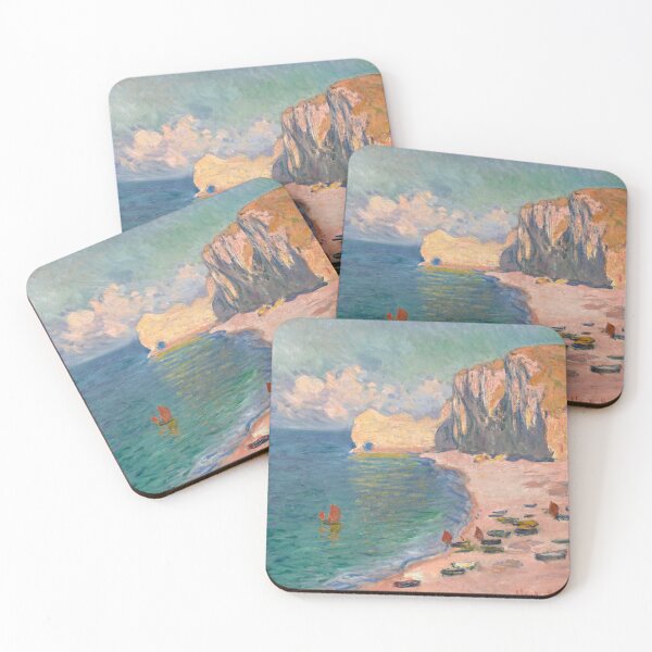 Item preview, Étretat Cliffs and Beach at Sunset designed and sold by artofuniverse.