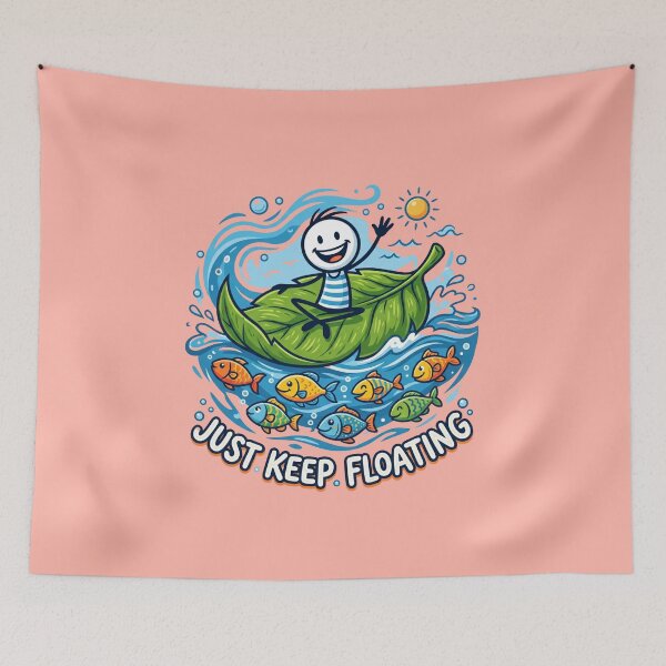 Item preview, Just Keep Floating | Summer Fishing Stickman Adventure designed and sold by Chroma Dreams .