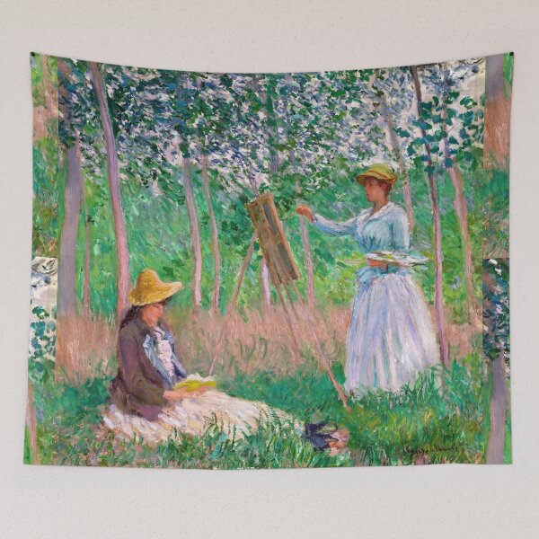 Item preview, Painter in the Sunlit Woods at Giverny designed and sold by artofuniverse.