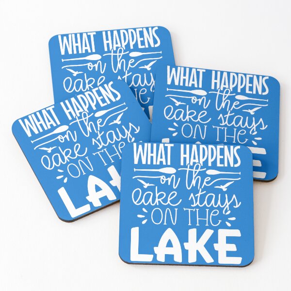 Item preview, What Happens on the Lake Stays on the Lake – Funny Lake Life white Design designed and sold by EmeraldeaArt.