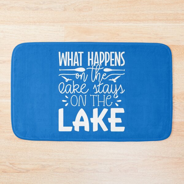 Item preview, What Happens on the Lake Stays on the Lake – Funny Lake Life white Design designed and sold by EmeraldeaArt.