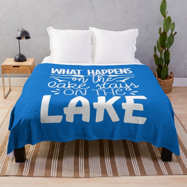 Item preview, What Happens on the Lake Stays on the Lake – Funny Lake Life white Design designed and sold by EmeraldeaArt.