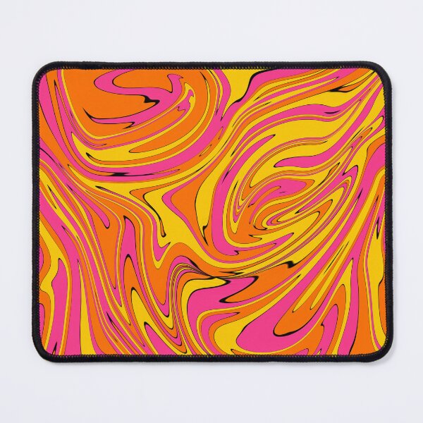 Item preview, Hypnotic Liquid Swirl Pattern-Hot Pink Orange Yellow Marble designed and sold by DjFreeq.