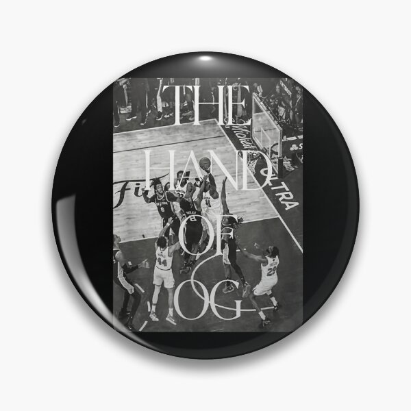 Item preview, High Angle B&W Basketball Photography With The Hand Of OG Text Overlay designed and sold by River Silva.