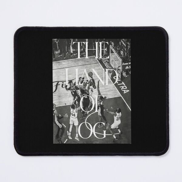 Item preview, High Angle B&W Basketball Photography With The Hand Of OG Text Overlay designed and sold by River Silva.