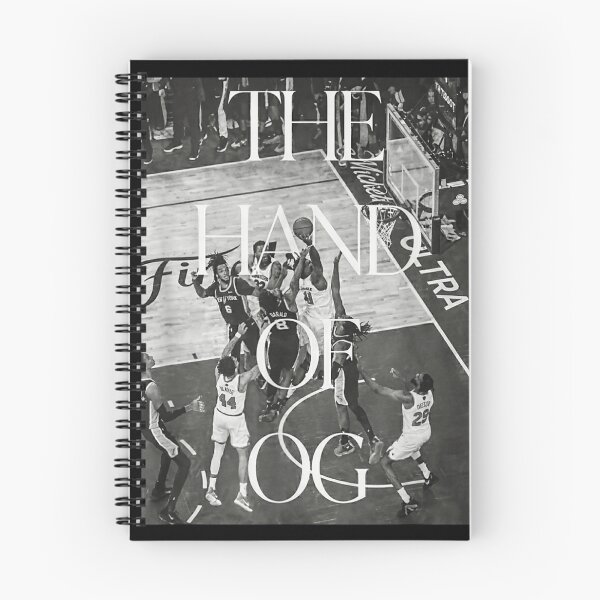 Item preview, High Angle B&W Basketball Photography With The Hand Of OG Text Overlay designed and sold by River Silva.