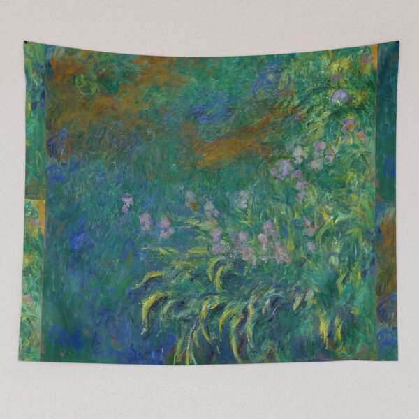Item preview, Irises in Monet's Giverny Garden designed and sold by artofuniverse.
