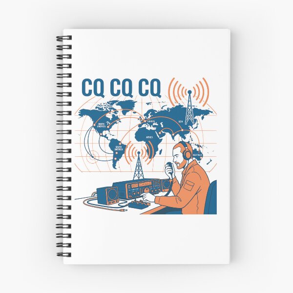 Item preview, CQ CQ CQ - Ham Radio Operator World Map Illustration designed and sold by Sekla-Studio.