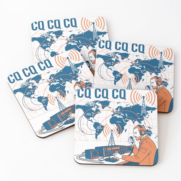 Item preview, CQ CQ CQ - Ham Radio Operator World Map Illustration designed and sold by Sekla-Studio.