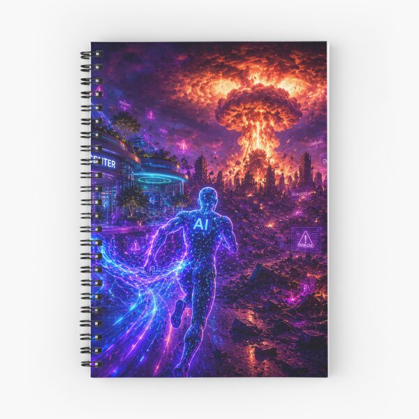 Item preview, AI Anxiety and Cybernetic Information Overload designed and sold by bbbpetr100.