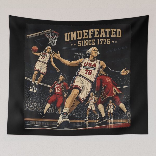 Item preview, Retro George Washington Dunking Basketball Funny American Patriot 1776 Sports Vintage Graphic designed and sold by River Silva.