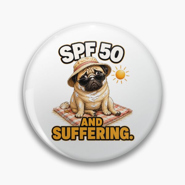 Item preview, Grumpy Pug Summer Beach Reluctant Vacation Dog Gift designed and sold by Gentlestate.