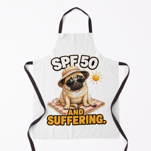 Item preview, Grumpy Pug Summer Beach Reluctant Vacation Dog Gift designed and sold by Gentlestate.