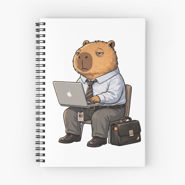Item preview, First Meeting Of The Day Capybara Sticker – Corporate Life Humor designed and sold by ElhamiStudio.