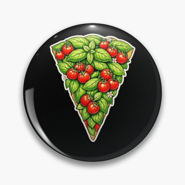 Item preview, Botanical Pizza Slice — Basil & Tomato Watercolor Sticker designed and sold by Timeless Junction.