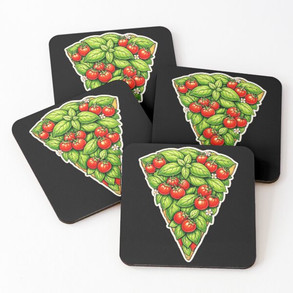 Item preview, Botanical Pizza Slice — Basil & Tomato Watercolor Sticker designed and sold by Timeless Junction.