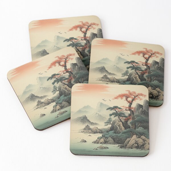 Item preview, Traditional Japanese Illustration - Nature, Sea and Rocks designed and sold by DaisukiTokyo.