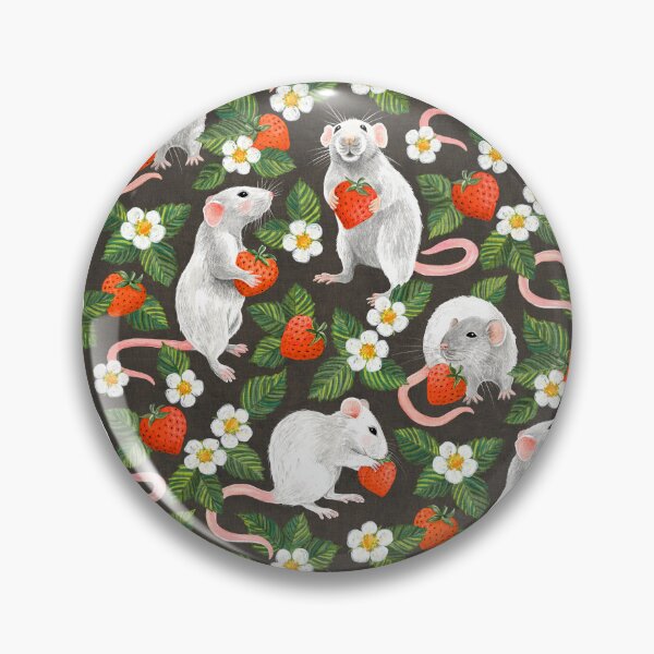 Item preview, Rats Love Strawberries on vintage dark brown designed and sold by micklyn.