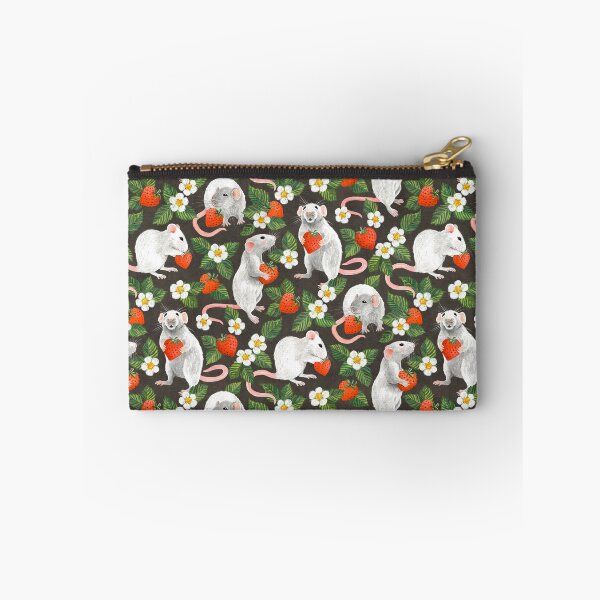 Item preview, Rats Love Strawberries on vintage dark brown designed and sold by micklyn.