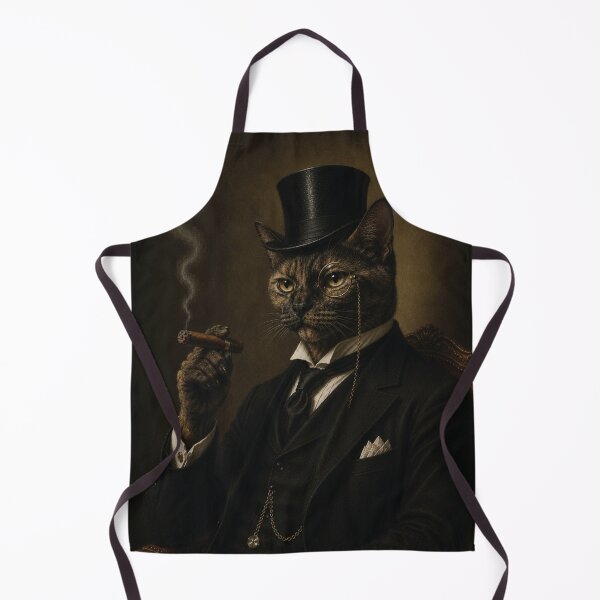 Item preview, Tortoise Shell Cat with Top Hat and Suit, Smoking Cigar designed and sold by StickieBuddies.