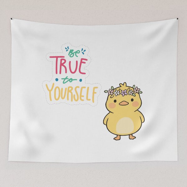Item preview, Good quote positive vibe happy chicken Be True to Yourself Cute Chick Sticker | Inspirational Self-Love Quote Design designed and sold by JessLamunn89.