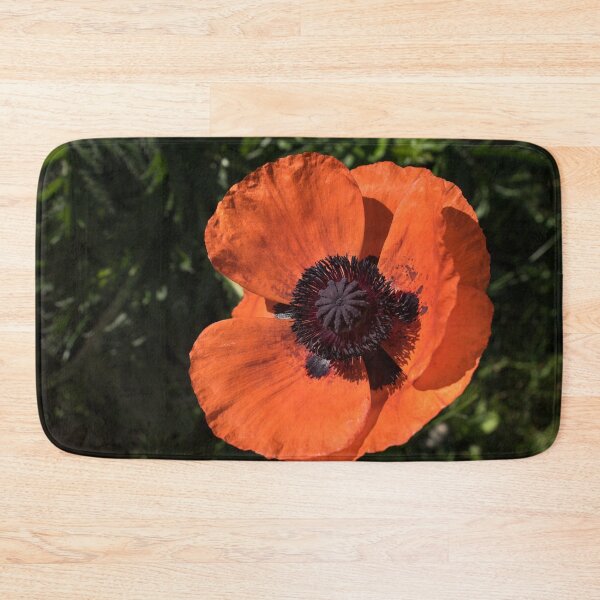 Item preview, Beautiful Vermilion Orange Oriental Poppy in Bloom designed and sold by Georgia Mizuleva.