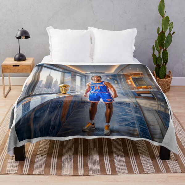 Artikelvorschau, Jalen Brunson Taking Shower With His MVP Trophy entworfen und verkauft von Home Decor Art.