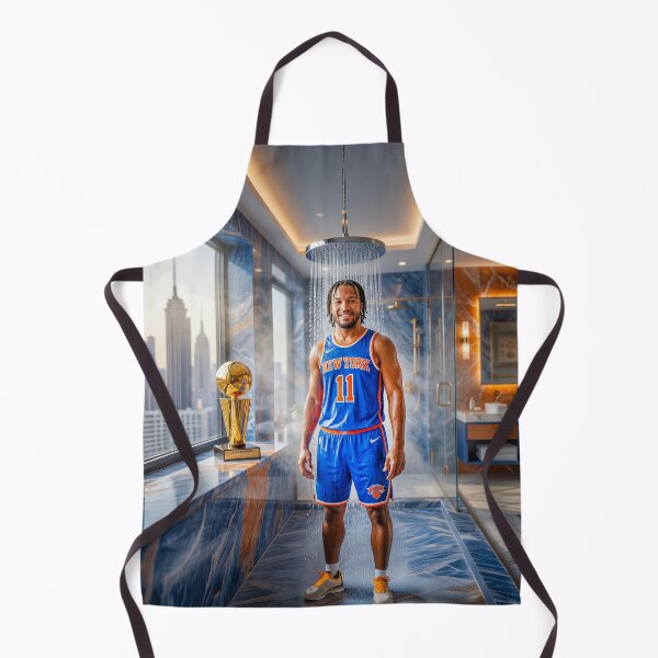 Item preview, Jalen Brunson Taking Shower With His MVP Trophy designed and sold by Home Decor Art.