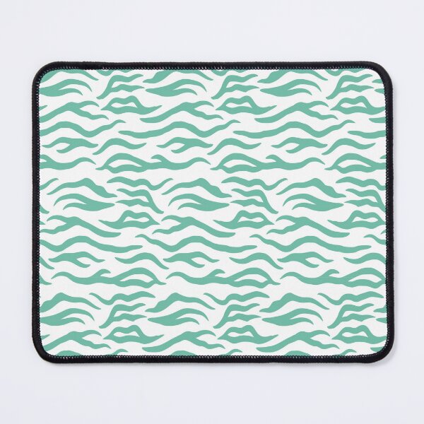 Item preview, White and Pastel Green tiger print designed and sold by pattern-archive.