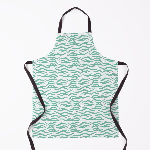 Item preview, White and Pastel Green tiger print designed and sold by pattern-archive.
