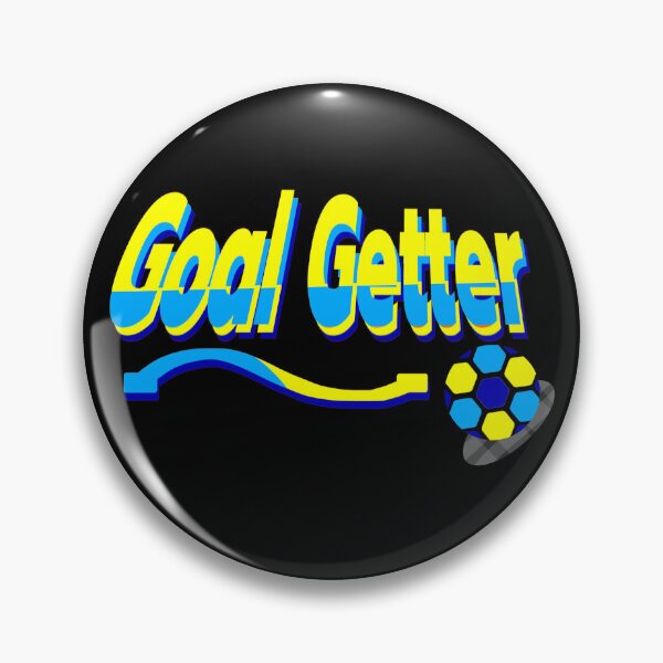 Item preview, Goal Getter Blue-Yellow 3D Soccer Text with Football and Swoosh designed and sold by MigWhimsy.