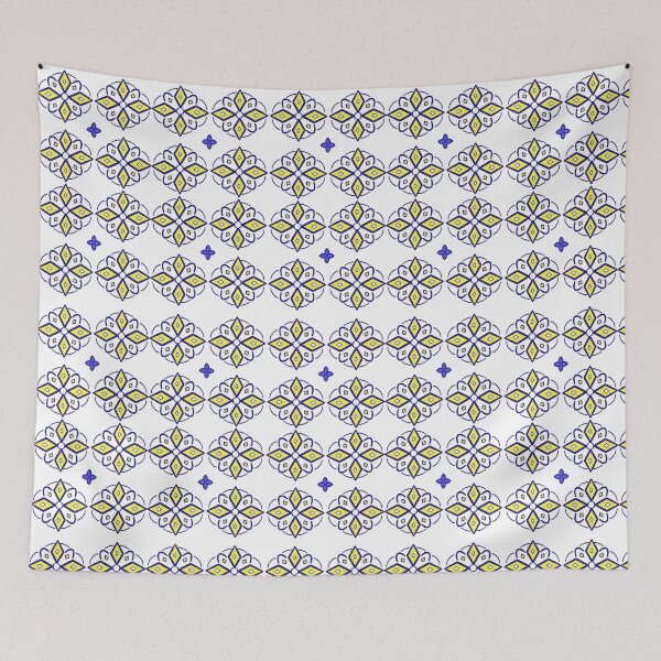 Item preview, Mediterranean Ceramic Tile Ornament Background designed and sold by AjjimaJKM.